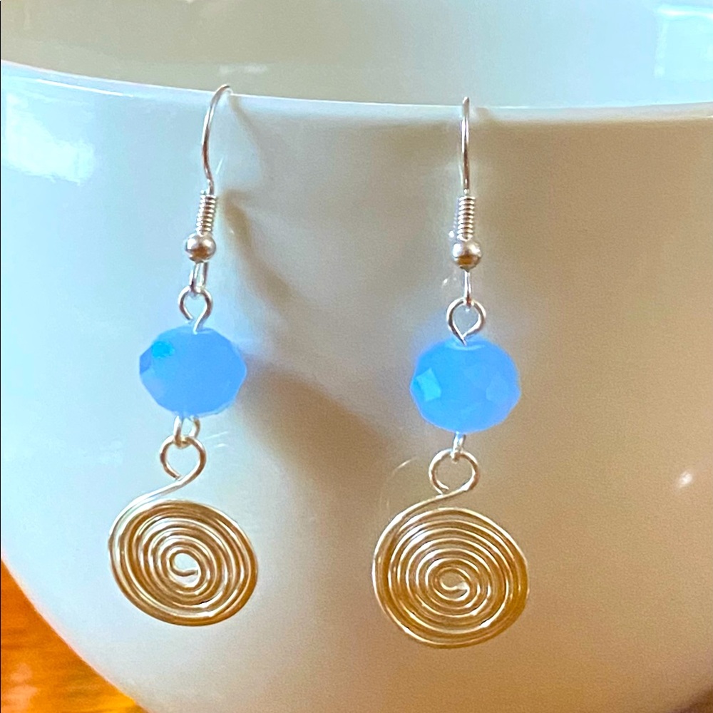 Blue Swirl Earrings